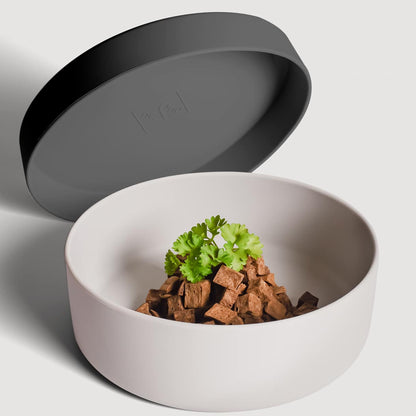 Gamelle en silicone avec couvercle bicolore