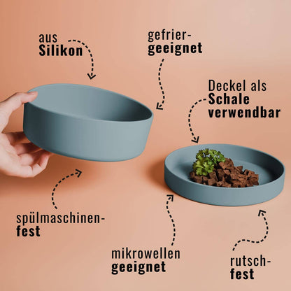 Gamelle en silicone avec couvercle