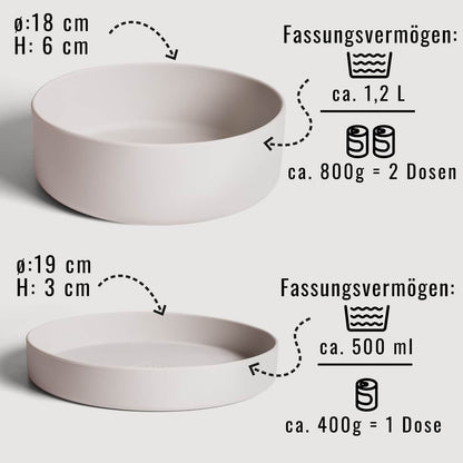 Gamelle en silicone avec couvercle bicolore