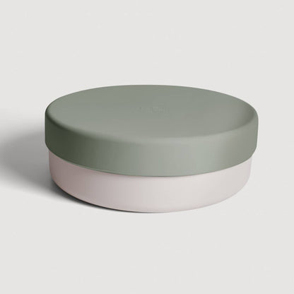 Gamelle en silicone avec couvercle bicolore