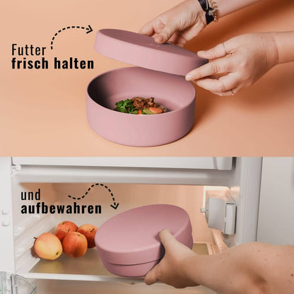 Gamelle en silicone avec couvercle