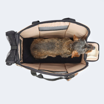 Sac de transport pour teckel et petits chiens avec matelas orthopédique
